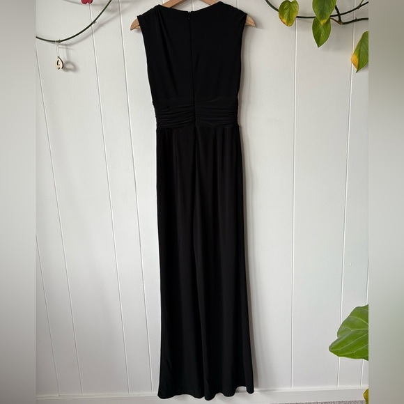 Lauren Ralph Lauren Black Sleeveless V-Neck Jumpsuit | Size 4 - Picture 2 of 8